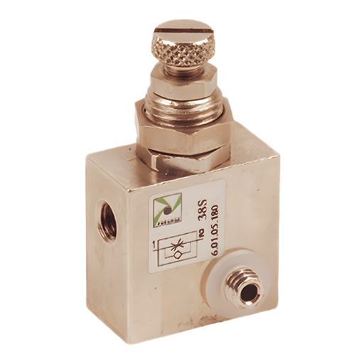 Pneumax 6.01.05.180 M5 Flow Control Valve 180¬° Unidirectional - pneumaticsystems