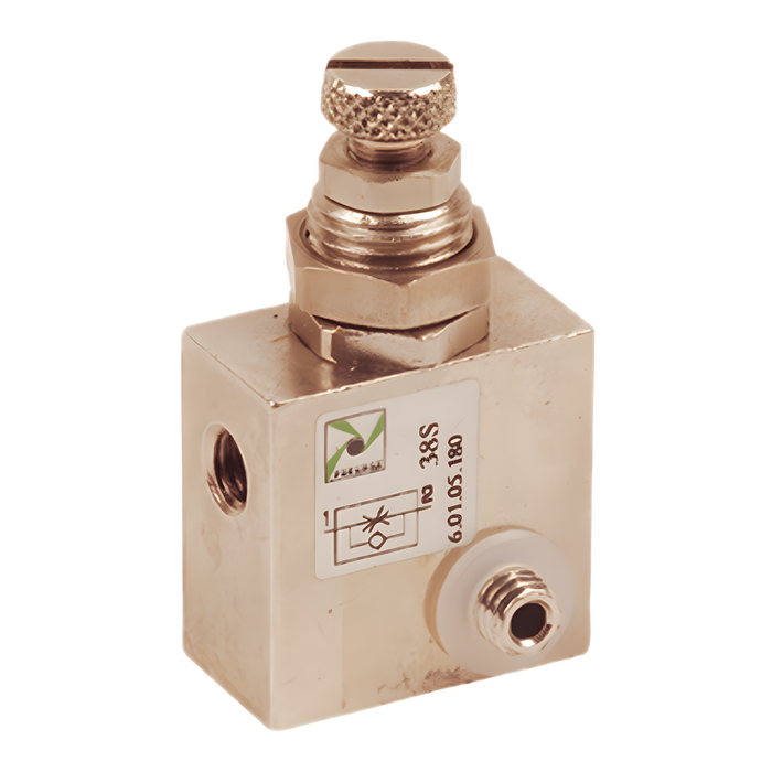 Pneumax 6.01.05.180 M5 Flow Control Valve 180¬° Unidirectional - pneumaticsystems