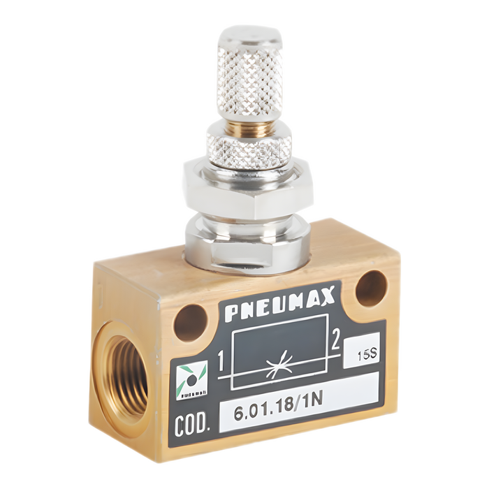Pneumax 6.01.18/1N 1/8 Flow Control Valve Bidirectional - pneumaticsystems