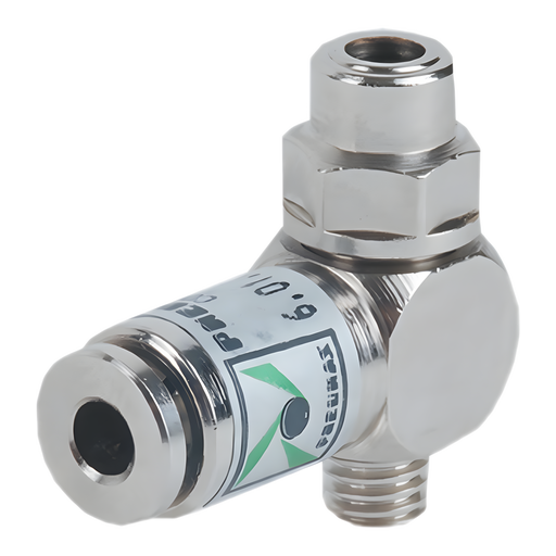 Pneumax 6.01.45.1.2 Mini Banjo Flow Control M5-4mm Unidir Meter In (Screw) - pneumaticsystems