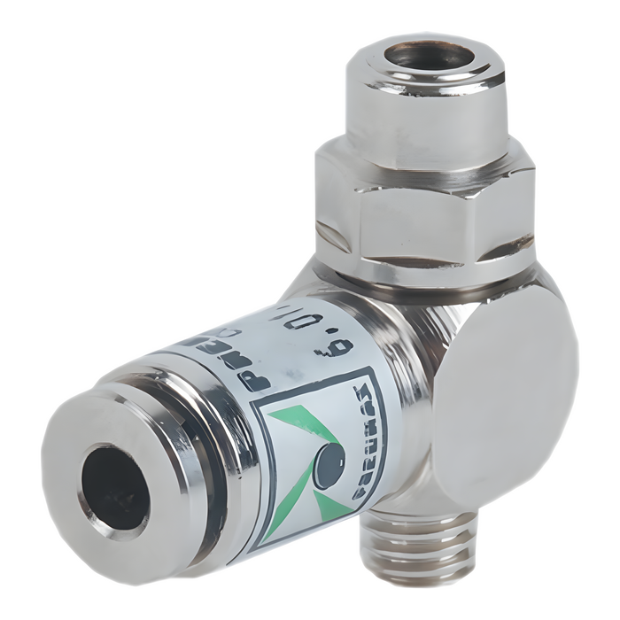 Pneumax 6.01.45.1.2 Mini Banjo Flow Control M5-4mm Unidir Meter In (Screw) - pneumaticsystems