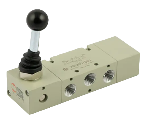 Metalwork - 7010000900 S70 1/8 5/3 90 Degree Lever/Spring Normally Open Valve - pneumaticsystems