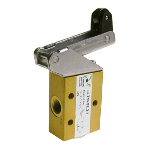 Pneumax 718.32.3.1 Lever Roller unidir. - Spring - pneumaticsystems
