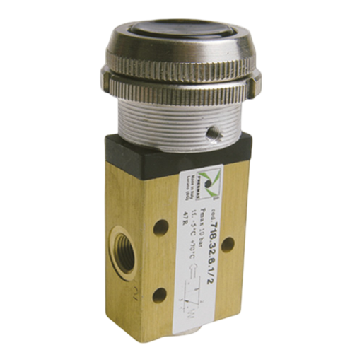 Pneumax 718.32.6.1/2S Special 3/2 push button spring - pneumaticsystems