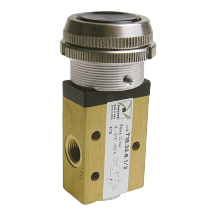 Pneumax 718.32.6.1/2S Special 3/2 push button spring - pneumaticsystems