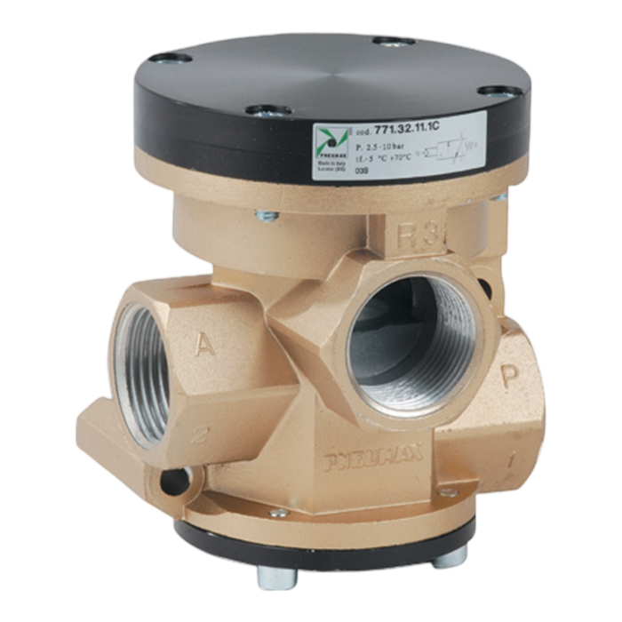 Pneumax 771.32.11.1C G1 3/2 Vacuum Poppet Valve Pilot Spring N/C - pneumaticsystems