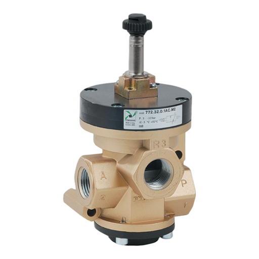 Pneumax 772.32.0.1C.M2 G1/2 3/2 Poppet Valve Sol/Spring N/C (Ext Pilot) - pneumaticsystems