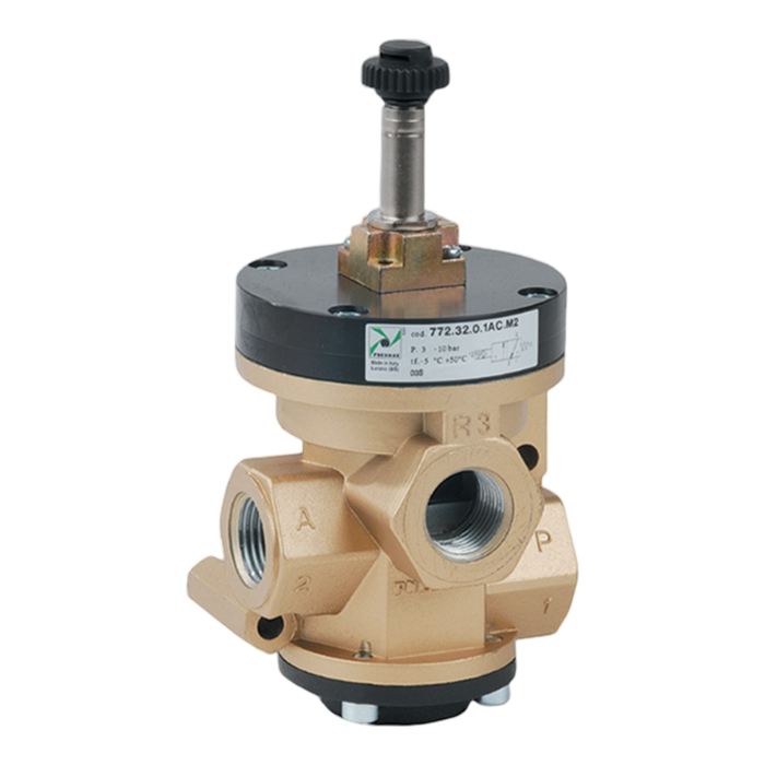 Pneumax 772.32.0.1C.M2 G1/2 3/2 Poppet Valve Sol/Spring N/C (Ext Pilot) - pneumaticsystems