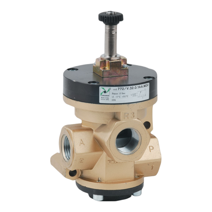 Pneumax 772/V.32.0.1C.M2 G1/2 3/2 Vacuum Poppet Valve Sol/Spring N/C (Ext Pilot) - pneumaticsystems