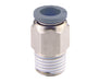 C24250638, Pneufit C Push-in fitting, Adaptor, Straight, External/Internal hex, 3/8", 3/8" NPT