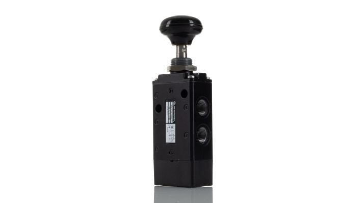 Norgren X3064402, Super X 5/2 manual valve, Black, Button/Spring, 62N, G1/4 - pneumaticsystems