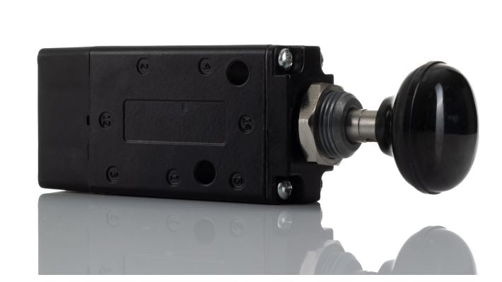 Norgren X3064402, Super X 5/2 manual valve, Black, Button/Spring, 62N, G1/4 - pneumaticsystems