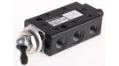Norgren X3044302, Super X 5/2 manual valve, Black, Toggle/Toggle, 48N, G1/8 - pneumaticsystems