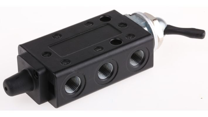 Norgren X3044302, Super X 5/2 manual valve, Black, Toggle/Toggle, 48N, G1/8 - pneumaticsystems