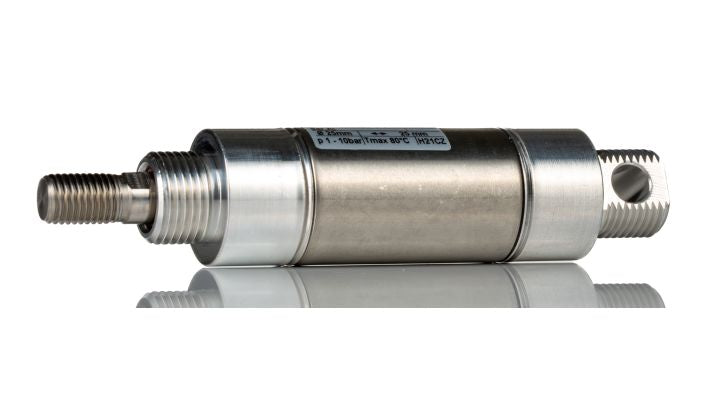 Norgren RT/57225/M/25, Roundline double acting cylinder, 25mm diameter, 25mm stroke - pneumaticsystems