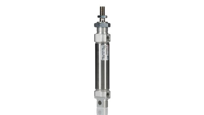 Norgren RT/57225/M/80, Roundline double acting cylinder, 25mm diameter, 80mm stroke - pneumaticsystems