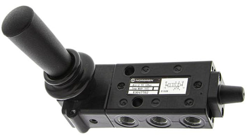 Norgren X3047702, Super X 5/2 manual valve, Black, Lever/Lever, 13N, G1/8 - pneumaticsystems