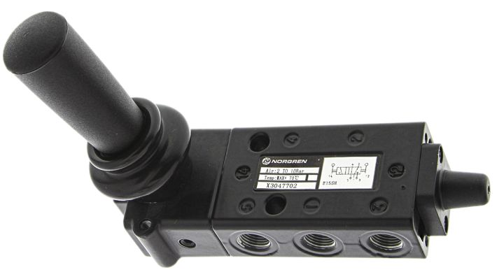 Norgren X3047702, Super X 5/2 manual valve, Black, Lever/Lever, 13N, G1/8 - pneumaticsystems