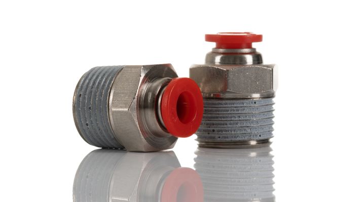 Norgren C01250638, Pneufit C Push-in fitting, Adaptor, Straight, External/Internal hex, 6mm, R3/8 - pneumaticsystems