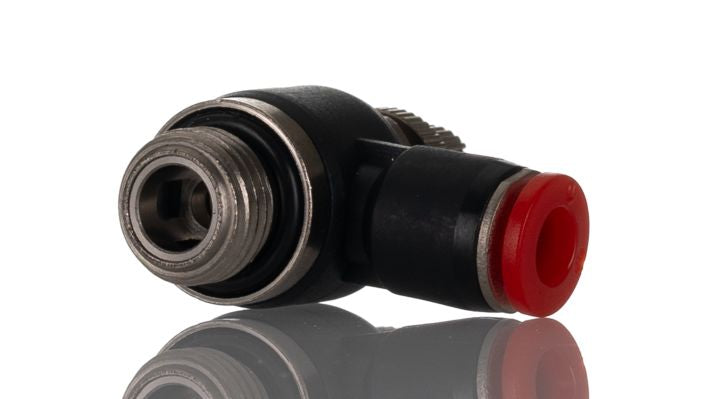 Norgren C0K510628, Pneufit C Push-in fitting, Banjo flow control, regulating out, 6mm, G1/4 - pneumaticsystems