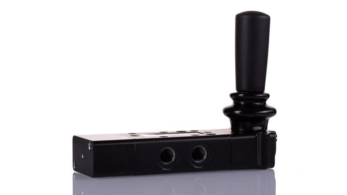 Norgren X3343802, Super X 5/3 manual valve, Black, Lever/Spring/Lever, APB, G1/8 - pneumaticsystems
