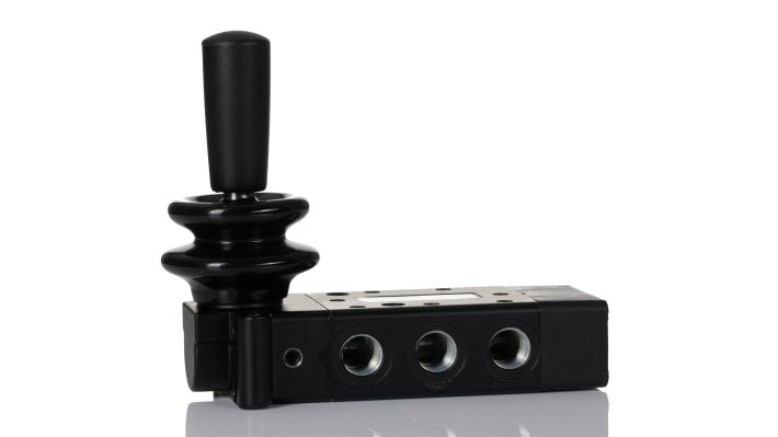 Norgren X3367702, Super X 5/3 manual valve, Black, Lever/Lever/Lever, COE, G1/4 - pneumaticsystems