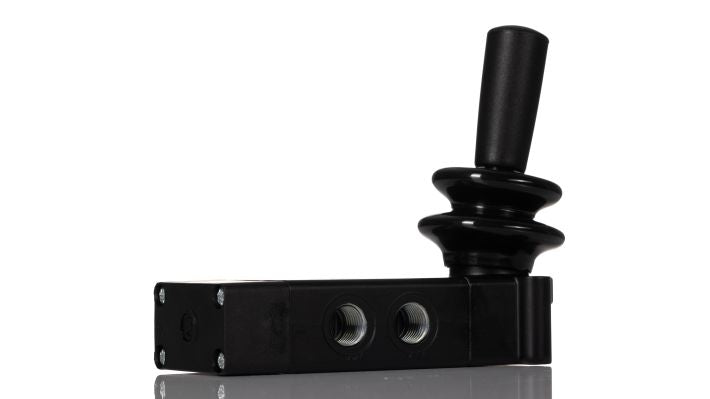 Norgren X3367702, Super X 5/3 manual valve, Black, Lever/Lever/Lever, COE, G1/4 - pneumaticsystems