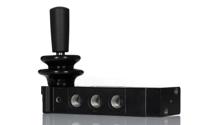 Norgren X3367802, Super X 5/3 manual valve, Black, Lever/Spring/Lever, COE, G1/4 - pneumaticsystems
