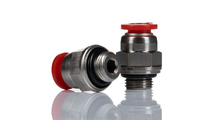 Norgren C02250618, Pneufit C Push-in fitting, Adaptor, Straight, External/Internal hex, 6mm, G1/8 - pneumaticsystems