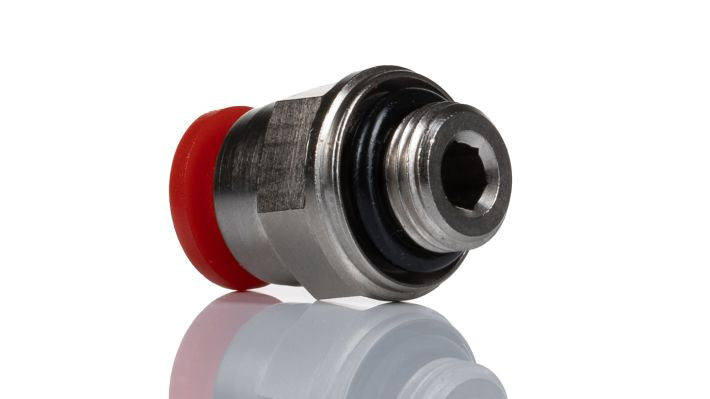 Norgren C02250618, Pneufit C Push-in fitting, Adaptor, Straight, External/Internal hex, 6mm, G1/8 - pneumaticsystems