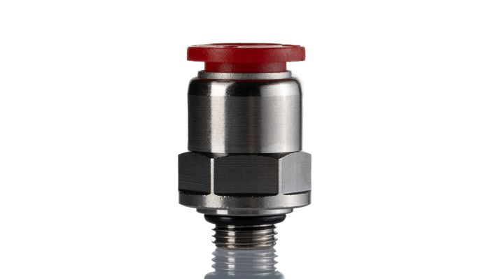 Norgren C02251018, Pneufit C Push-in fitting, Adaptor, Straight, External/Internal hex, 10mm, G1/8 - pneumaticsystems