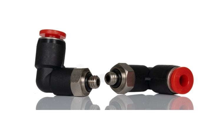 Norgren C02470405, Pneufit C Push-in fitting, Adaptor, 90° Swivel elbow, 4mm, M5 - pneumaticsystems