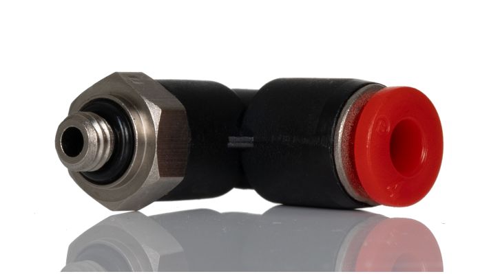 Norgren C02470405, Pneufit C Push-in fitting, Adaptor, 90° Swivel elbow, 4mm, M5 - pneumaticsystems