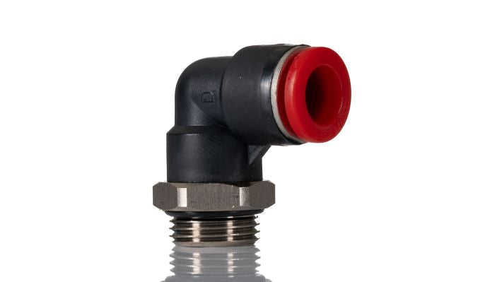Norgren C02471038, Pneufit C Push-in fitting, Adaptor, 90° Swivel elbow, 10mm, G3/8 - pneumaticsystems