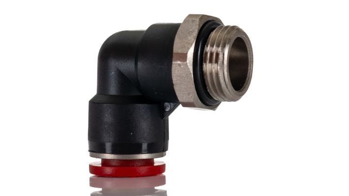 Norgren C02471038, Pneufit C Push-in fitting, Adaptor, 90° Swivel elbow, 10mm, G3/8 - pneumaticsystems