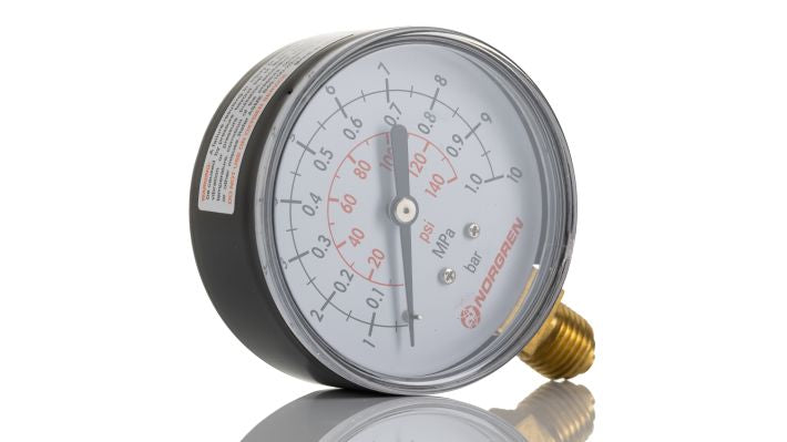 Norgren 18-015-854, Gauge, G1/4A thread, 0 to 10 bar - pneumaticsystems