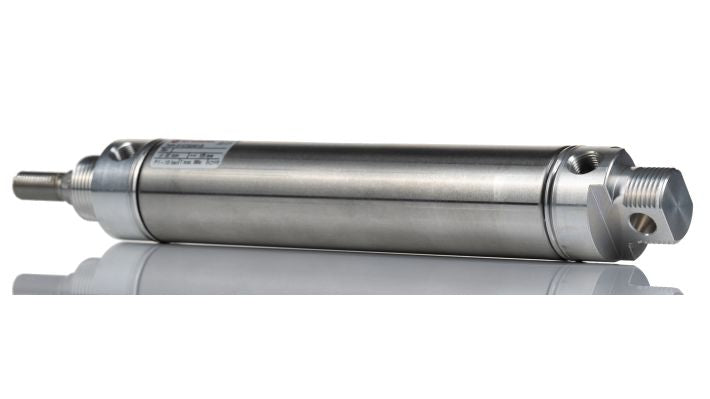 Norgren RT/57232/M/125, Roundline double acting cylinder, 32mm diameter, 125mm stroke - pneumaticsystems