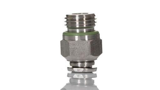 Norgren S02250628, Pneufit S Stainless steel push-in fitting, Adaptor, Straight, 6mm, G1/4 - pneumaticsystems
