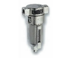 F22-400-M7DA, General purpose stainless steel filter, 1/2" PTF, Manual drain, 25µm filter element