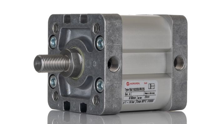 Norgren RA/192050/M/25, ISO compact double acting cylinder, 50mm diameter, 25mm stroke - pneumaticsystems