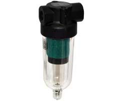 F39-100-M0TG, Miniature puraire oil removal filter, G1/8, Manual drain, 0.01µm filter element