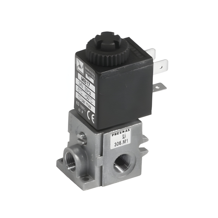 Pneumax 305.M5 1/8 3/2 N/C Direct Acting Solenoid Valve 24Vdc - pneumaticsystems