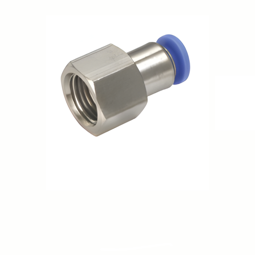 Pneumax PCF12-G04 - 12mm x G1/2" Female Straight Adaptor Parallel Thread (Blue Collet) - pneumaticsystems
