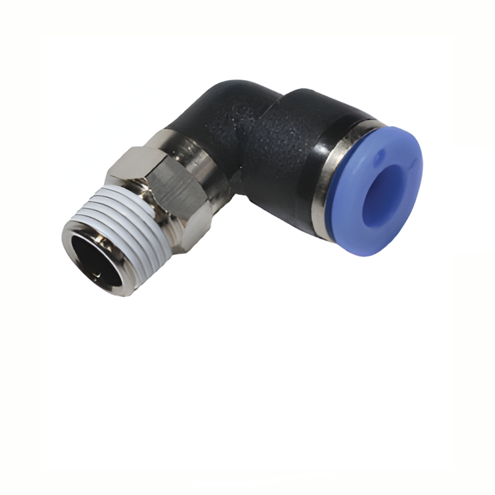Pneumax PLN12-04 - 12mm x 1/2" Taper Male Compact Swivel Elbow (Blue Collet) - pneumaticsystems