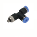 Pneumax PST06-01C - 6mm x R1/8" Male Compact Run Swivel Tee (Blue Collet) - pneumaticsystems