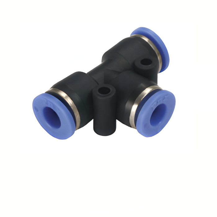 Pneumax PUT0600C - 6mm Compact Equal Tee Fitting (Blue Collet) - pneumaticsystems