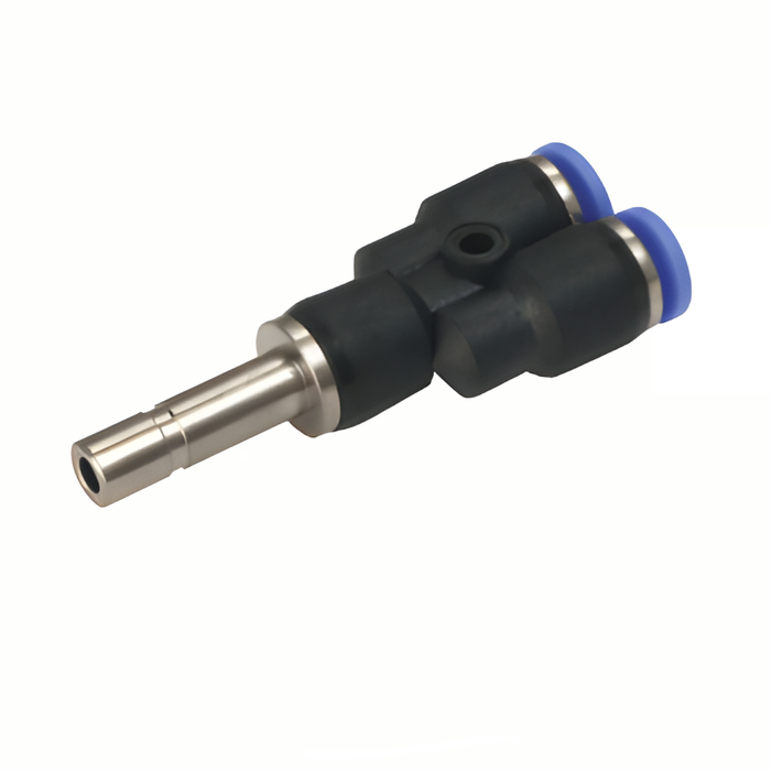 Pneumax PWJ08-06 - 8mm Stem to 6mm Pushfit Y Reducer (Blue Collet) - pneumaticsystems
