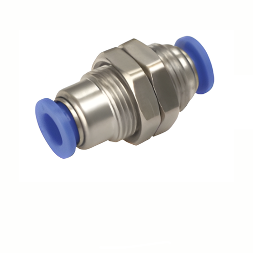 Pneumax PMM1200 - 12mm Pushfit Bulkhead Fitting (Blue Collet) - pneumaticsystems