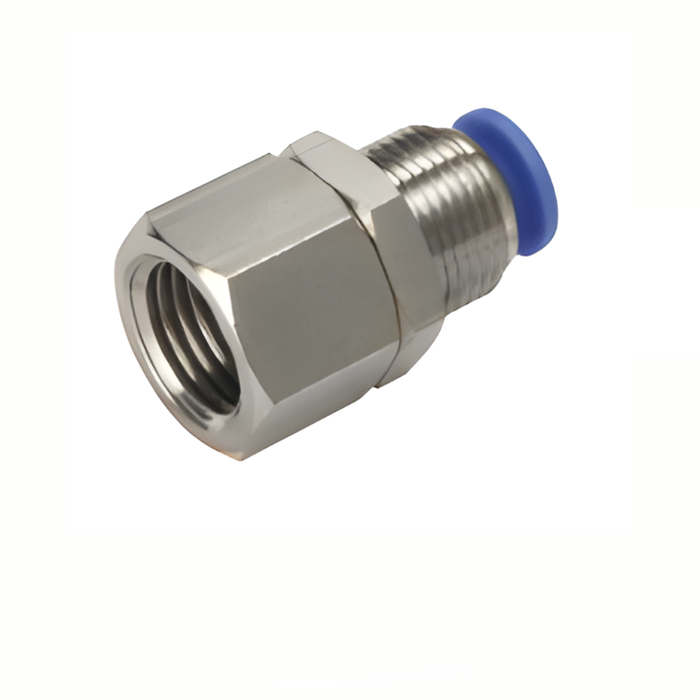 Pneumax PMF12-G04 - 12mm x G1/2" Female Bulkhead Fitting (Blue Collet) - pneumaticsystems