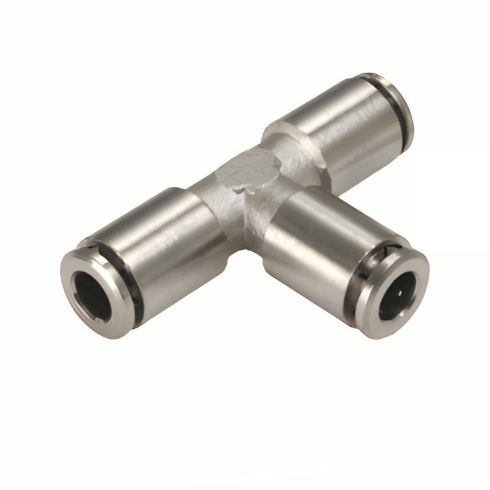 Pneumax IPET08 - 8mm Equal Tee All Metal Push-Fit Fitting